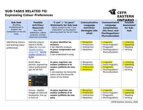 Expressing Colour Preferences [Collection Welcoming a New Student to the Class - AO Scenario - (A1) G4-CF]