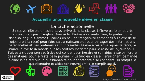 Accueillir un.e nouvel.le élève en classe [Collection Welcoming a New Student to the Class - AO Scenario - (A1) G4-CF]