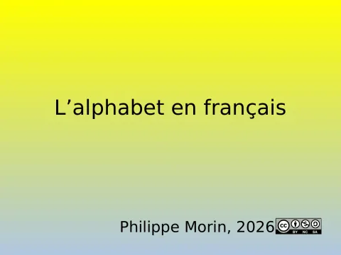 Activité de communication orale - L’alphabet en français