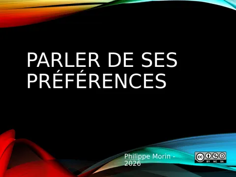 Parler de ses préférences (aimer / ne pas aimer)