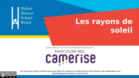 Organisateur graphique : les rayons de soleil