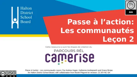 Passe à l'action Les communautés Leçon 2