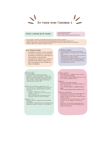 En route avec l'autobus 1