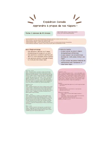 Expédition Canada  Apprendre à propos de nos régions 