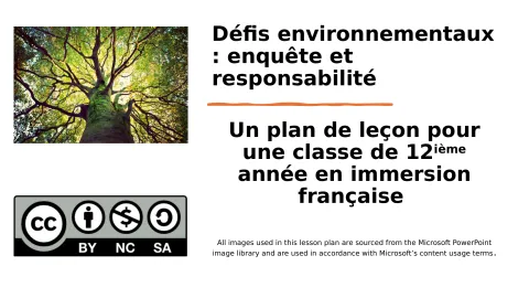 Défis environnementaux : enquête et responsabilité (12e immersion française)
