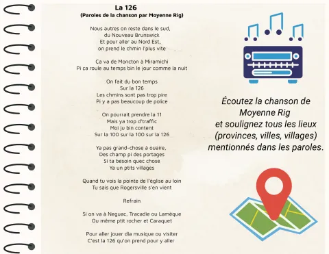 La 126 - planifier un séjour en Acadie et un playlist à écouter en route